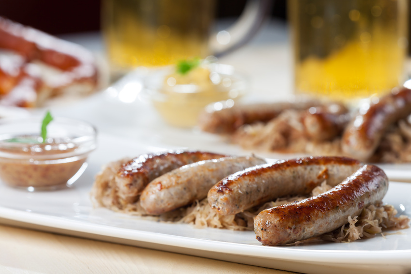 Schweinsbratwürste Serviervorschlag 1